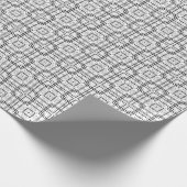 Black and White Geometric Squares Pattern Cadeaupapier (Hoek)