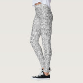 Black and White Geometric Squares Pattern Leggings (Links)