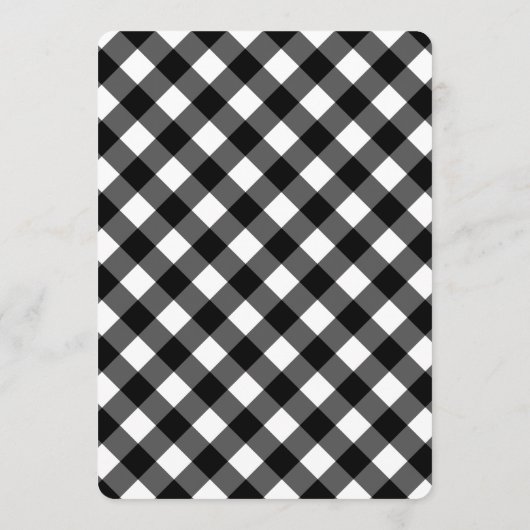 Black and White Gingam Rehearsal Dinner Invitation (Dos)