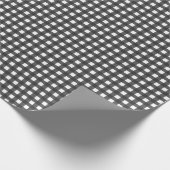 Black and White Gingham Check Cadeaupapier (Hoek)