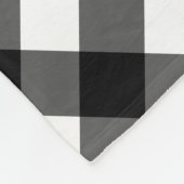 Black and White Gingham Check Fleece Blanket (Hoek)