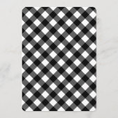 Black and White Gingham wedding invitation (Dos)
