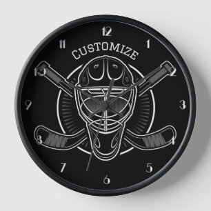 Black and White Goalie Mask
