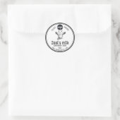 Black and White Goat's Milk Zeep Label | geit-Logo (Tas)