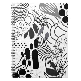 Black and white & gradient abstract graphic note notitieboek