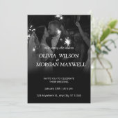 Black and White Gradient Wedding Invitation (Debout devant)