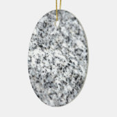 Black and White Granite Rock Keramisch Ornament (Links)