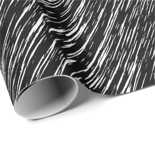 Black and White Grunge Pattern Cadeaupapier (Rol Hoek)