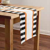 Black and White Halloween Table Runner Korte Tafelloper (Voorbeeld)