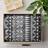Black and White Hand Drawn Modern Tribal Aztec Tissuepapier (Geschenk)