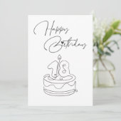 BLACK AND WHITE HAPPY BIRTHDAY CARD (Staand voorkant)