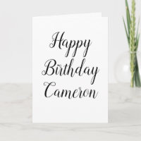 Black and White Happy Birthday voor hem