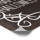 Black and White Happy Halloween Poster (Hoek)