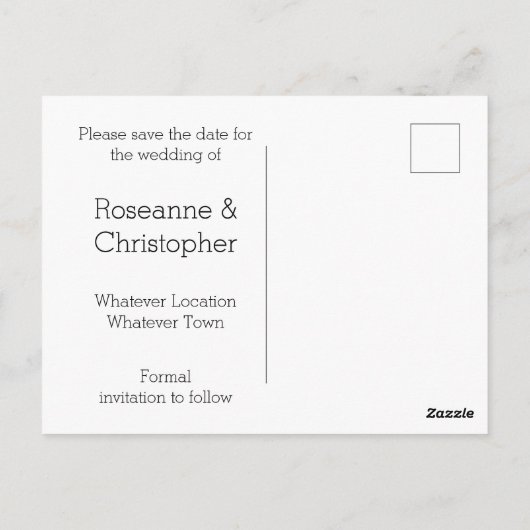 Black and White Heart Butterflies slaan de datum o Briefkaart (Achterkant)