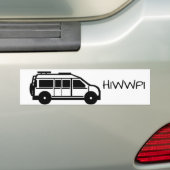 Black and White HIWPI Bumpersticker (Op auto)