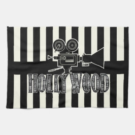 Black and White Hollywood Towel Theedoek