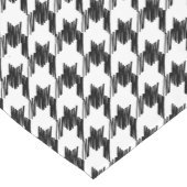 Black and White Houndstooth Table Runner Korte Tafelloper (Hoek)