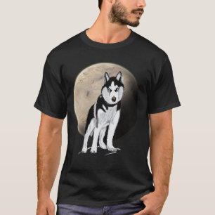 Black and White Husky T-shirt