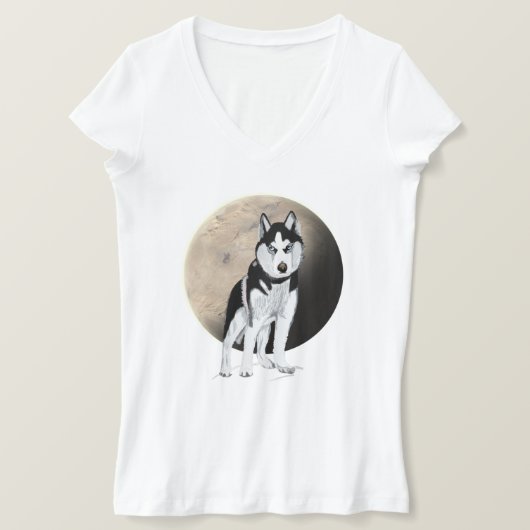 Black and White Husky T-shirt (Design voorkant)