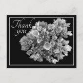 Black and White Hydrangea Bouquet Hartelijk dank Briefkaart (Voorkant)