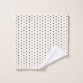 Black and White Ivory Polka Dot Pattern Retro (Gant de toilette)