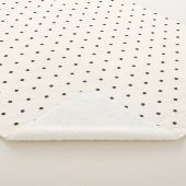 Black and White Ivory Polka Dot Pattern Retro  Sherpa Deken (3/4)