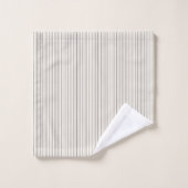 Black and White Ivory Stripes Pattern Retro  Bad Handdoek (Wasdoekje)