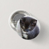 Black and White Kitten Photo Ronde Button 3,2 Cm (Voorkant /achterkant)