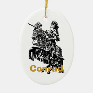 Black and White Knight Ornament