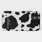 Black and White Koeienhuid Pattern iPhone 5 Hoesje (Achterkant (horizontaal))