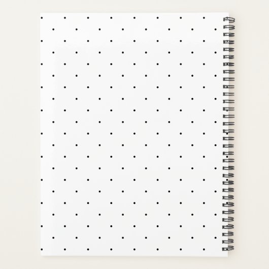 Black And White Laurel Monogram Polka Dot Pattern (Dos)
