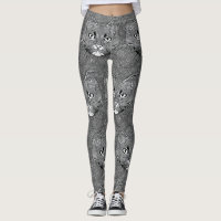 Black and White Leggings for Cat Lovers