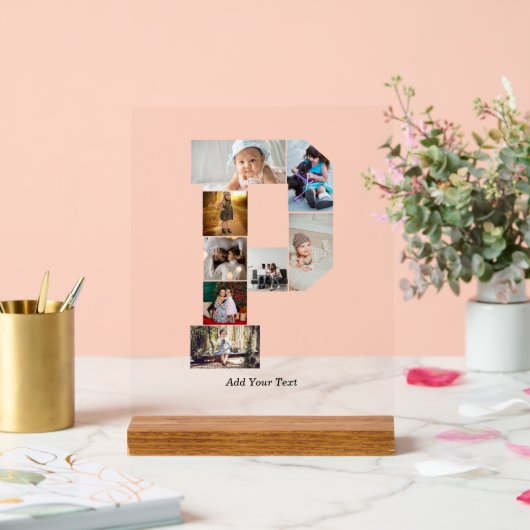 Black and White Letter P Photo Collage (Mariage)