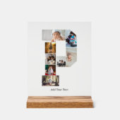 Black and White Letter P Photo Collage Acryl Bord (Voorkant)