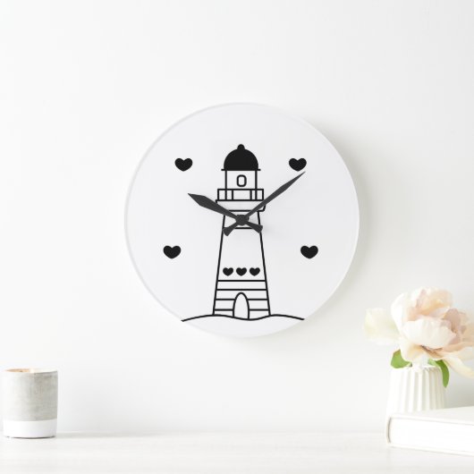 Black and White Lighthouse Grote Klok (Huis)