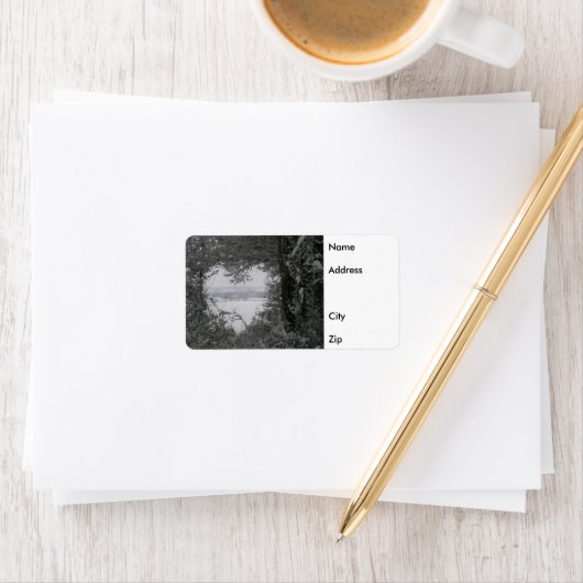 Black and White Love Snow Heart Etiket (Insitu)