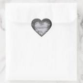Black and White Love Snow Heart Hart Sticker (Tas)