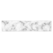 Black and White Marble Short Table Runner Korte Tafelloper (Horizontaal)