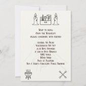 Black and White Mechanic Uitnodiging (Achterkant)