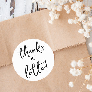 Black and White Merci un Sticker Lotto Favoriser