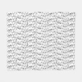 Black and white minimalist boho arrow pattern fleece deken (Voorkant (Horizontaal))