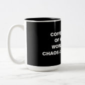 Black and White Minimalist Funny Coffee Quote Mug (Gauche)
