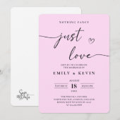 Black And White Minimalist Wedding Kaart (Voorkant / Achterkant)