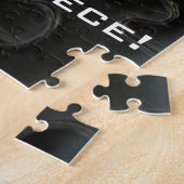 Black and White Missing Puzzle Piece Puzzle Legpuzzel (Zijkant)
