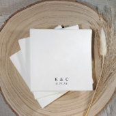 Black and White Modern Minimalist Simple Wedding Servet