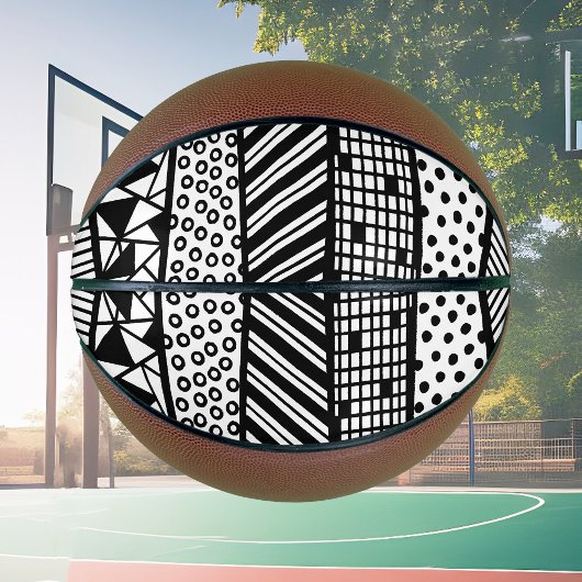 Black and white - modern pattern basketbal