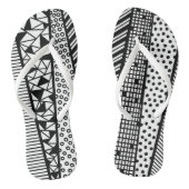 Black and white - modern pattern teenslippers (Voetbed)