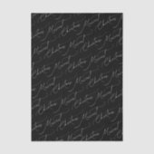 Black And White Modern Script Merriest Christmas Tissuepapier (Voorkant)