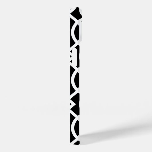 Black and White Modern Trellis Pattern Case-Mate iPhone Case (Achterkant / Rechts)