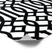 Black and White Modern Trellis Pattern Poster (Hoek)